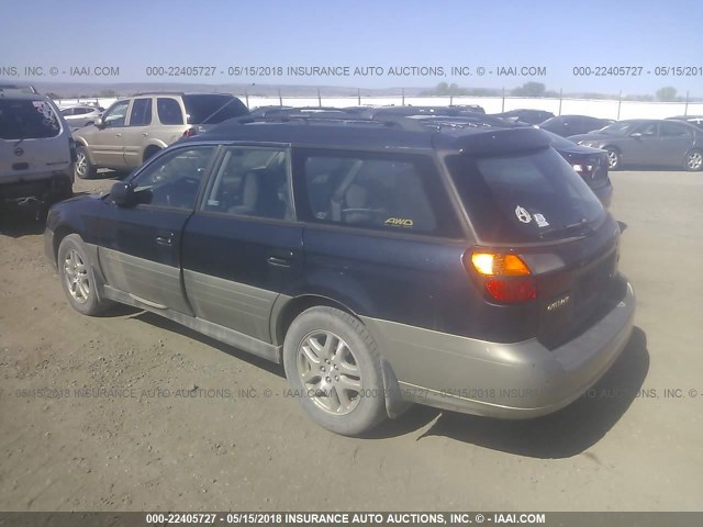 4S3BH6752Y7643913 - 2000 SUBARU LEGACY OUTBACK AWP 蓝色 照片 3