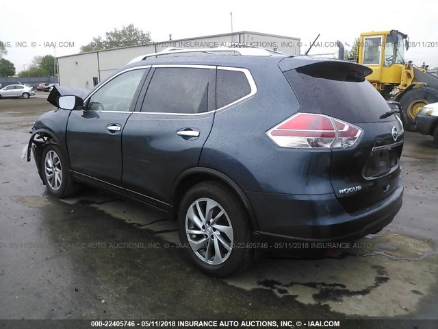 5N1AT2MV1EC859547 - 2014 NISSAN ROGUE S/SL/SV BLUE photo 3