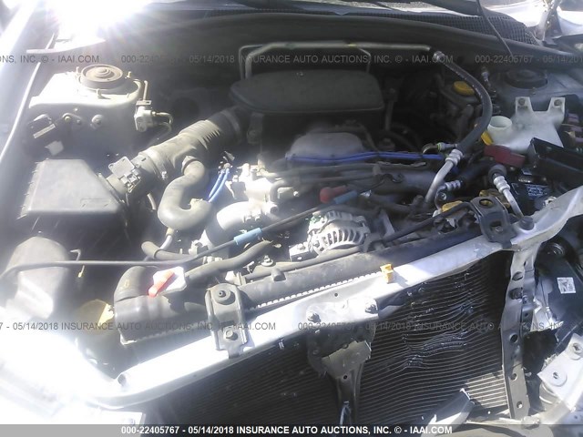 JF1SG65615H740336 - 2005 SUBARU FORESTER 2.5XS ვერცხლისფერი ფოტო 10