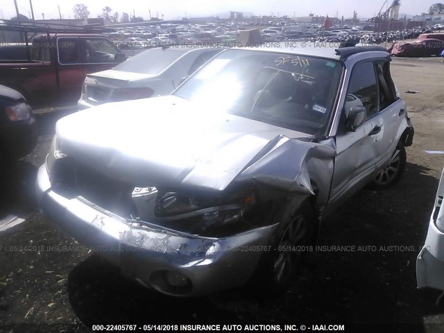 JF1SG65615H740336 - 2005 SUBARU FORESTER 2.5XS SILVER photo 2