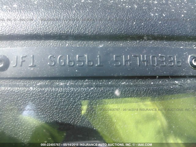 JF1SG65615H740336 - 2005 SUBARU FORESTER 2.5XS ვერცხლისფერი ფოტო 9