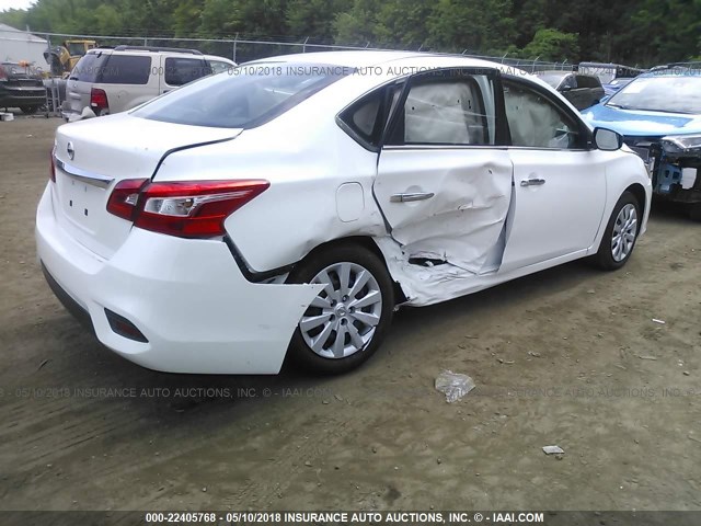 3N1AB7AP8JY207121 - 2018 NISSAN SENTRA S/SV/SR/SL WHITE photo 4