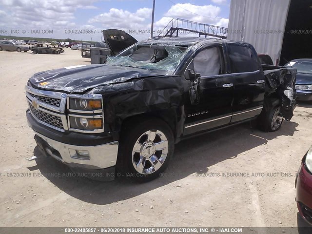 3GCUKSEJ4FG349319 - 2015 CHEVROLET SILVERADO K1500 LTZ BLACK photo 2