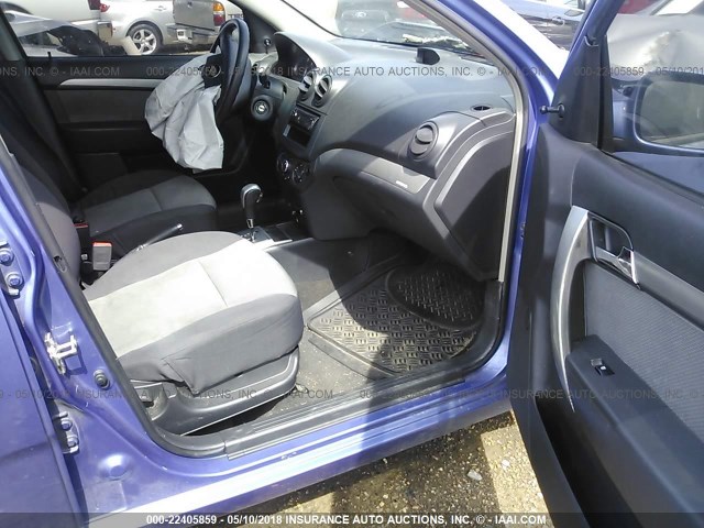 KL1TD66E69B319371 - 2009 CHEVROLET AVEO LS/LT 蓝色 照片 5