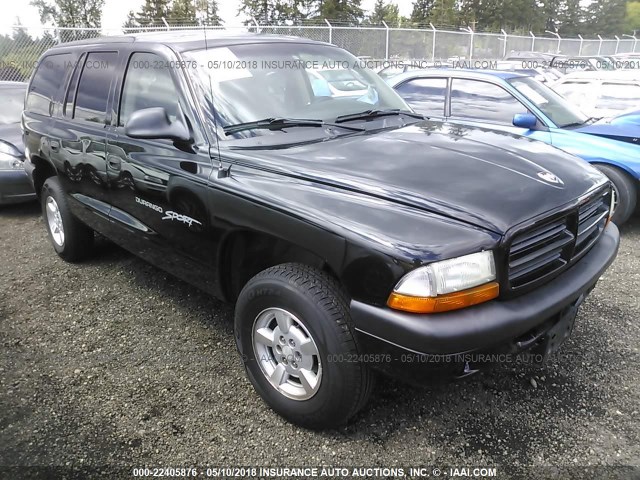 1B4HS28N31F606106 - 2001 DODGE DURANGO BLACK photo 1