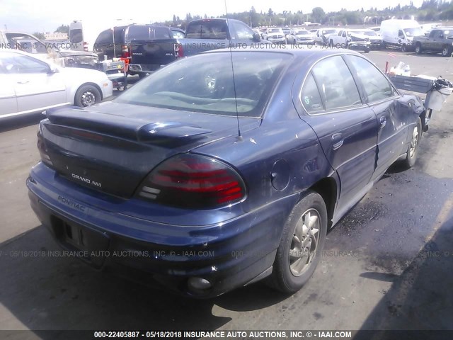 1G2NF52E01M514018 - 2001 PONTIAC GRAND AM SE1 Dark Blue photo 4