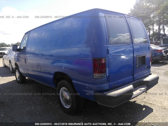 1FTNE24273HA51855 - 2003 FORD ECONOLINE E250 VAN BLUE photo 3