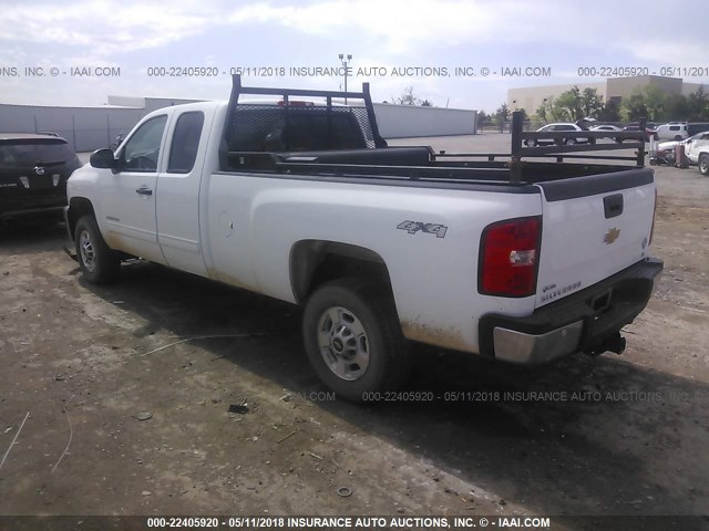 1GC2KXCBXDZ255118 - 2013 CHEVROLET SILVERADO K2500 HEAVY DUTY LT WHITE photo 3