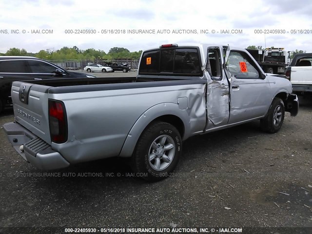 1N6DD26T44C429369 - 2004 NISSAN FRONTIER KING CAB XE SILVER photo 4