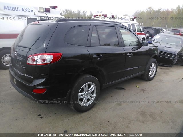 5XYZG3AB1BG008464 - 2011 HYUNDAI SANTA FE GLS BLACK photo 4