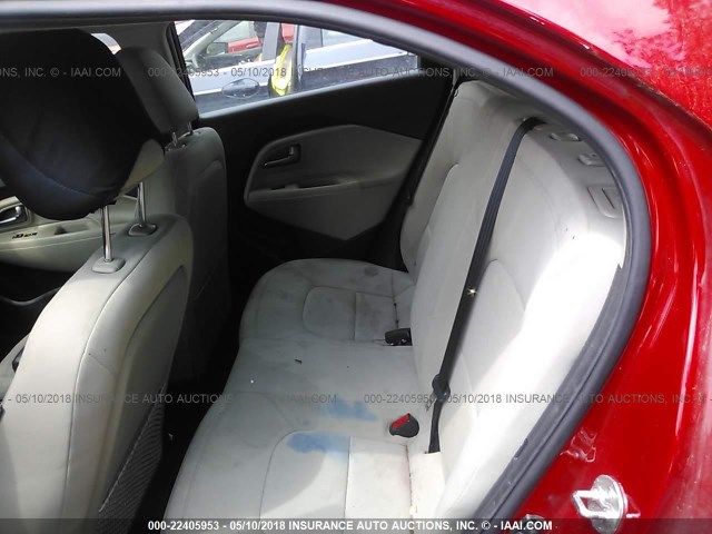 KNADN5A38D6295583 - 2013 KIA RIO EX/SX RED photo 8