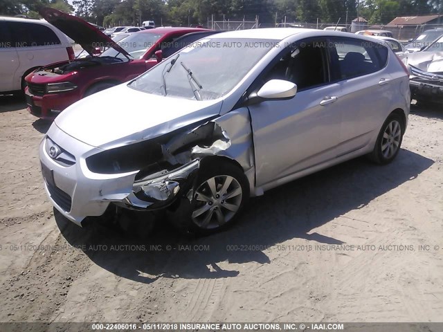 KMHCU5AE5CU005227 - 2012 HYUNDAI ACCENT GLS/GS/SE SILVER photo 2