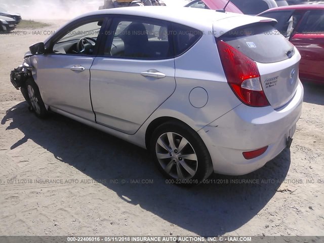 KMHCU5AE5CU005227 - 2012 HYUNDAI ACCENT GLS/GS/SE SILVER photo 3