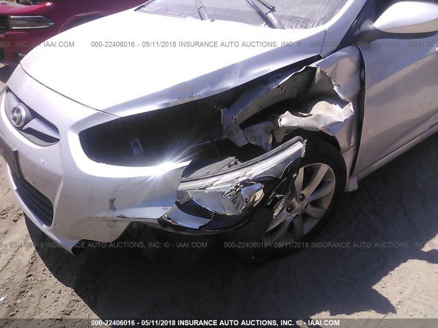 KMHCU5AE5CU005227 - 2012 HYUNDAI ACCENT GLS/GS/SE SILVER photo 6