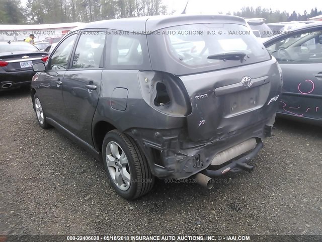 2T1KR32E36C577614 - 2006 TOYOTA COROLLA MATRIX XR GRAY photo 3