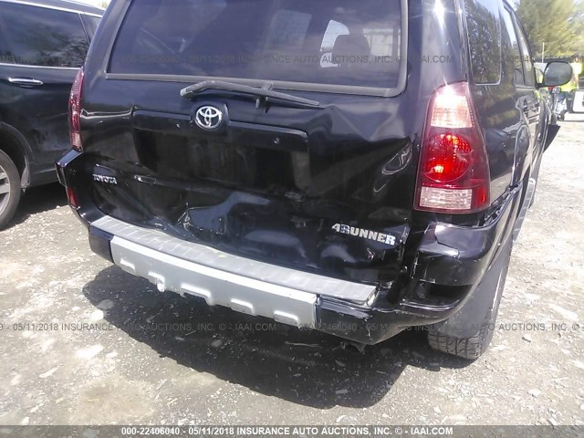 JTEBT17R630004970 - 2003 TOYOTA 4RUNNER LIMITED BLACK photo 6