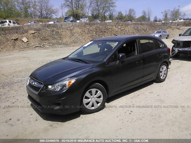 JF1GPAA65E8232773 - 2014 SUBARU IMPREZA GRAY photo 2