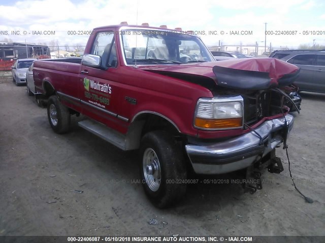 2FTHF36G2TCA48197 - 1996 FORD F350 RED photo 1