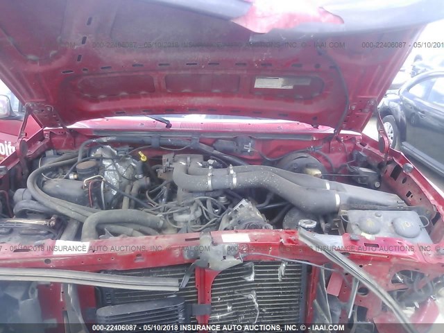 2FTHF36G2TCA48197 - 1996 FORD F350 RED photo 10