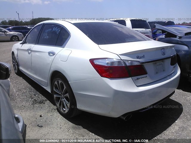 1HGCR2F59FA115797 - 2015 HONDA ACCORD SPORT WHITE photo 3