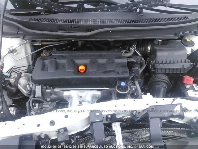 19XFB2F90CE006768 - 2012 HONDA CIVIC EXL WHITE photo 10