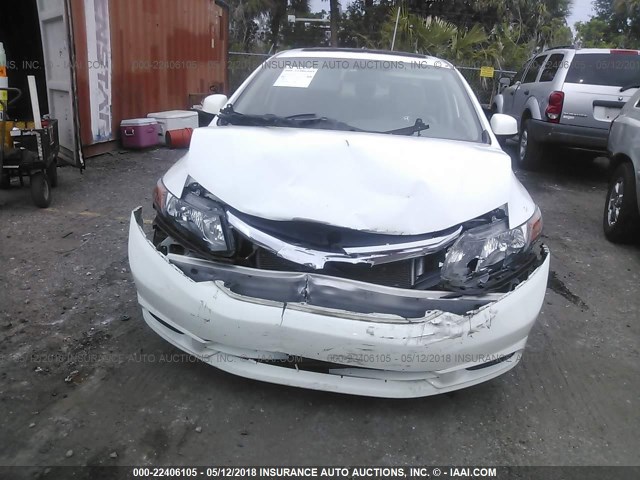 19XFB2F90CE006768 - 2012 HONDA CIVIC EXL WHITE photo 6