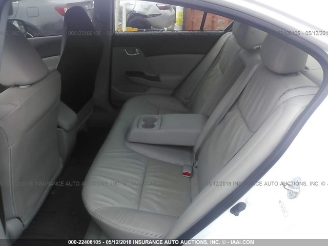 19XFB2F90CE006768 - 2012 HONDA CIVIC EXL WHITE photo 8