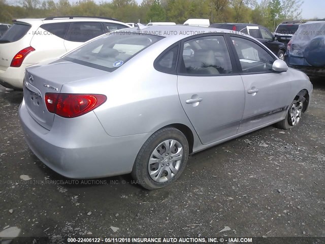 KMHDU4AD6AU883610 - 2010 HYUNDAI ELANTRA BLUE/GLS/SE SILVER photo 4