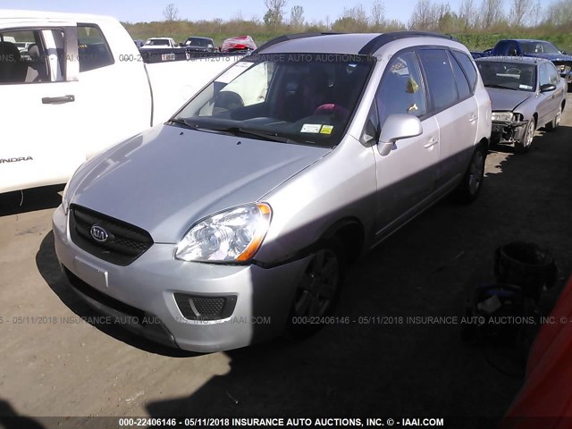 KNAFG525387171319 - 2008 KIA RONDO LX/EX SILVER photo 2