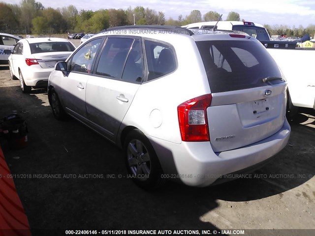 KNAFG525387171319 - 2008 KIA RONDO LX/EX SILVER photo 3