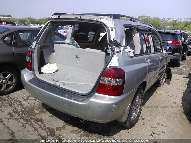 JTEDP21A640010260 - 2004 TOYOTA HIGHLANDER LIMITED SILVER photo 4