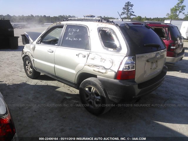 KNDJF723857134773 - 2005 KIA NEW SPORTAGE  GRAY photo 3