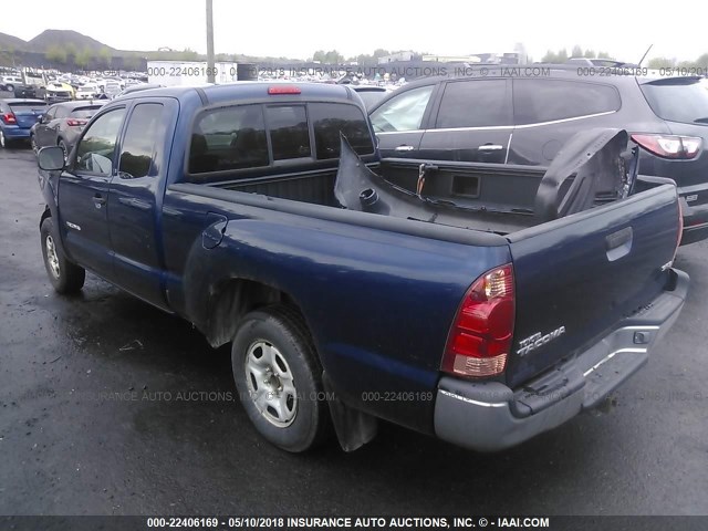 5TETX22N86Z277033 - 2006 TOYOTA TACOMA ACCESS CAB BLUE photo 3