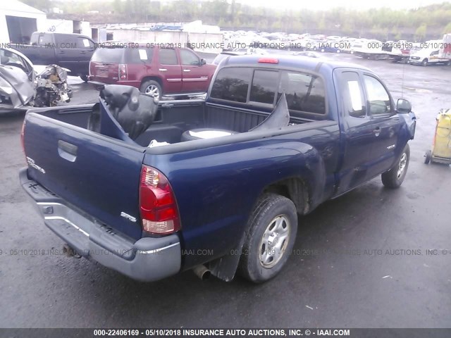 5TETX22N86Z277033 - 2006 TOYOTA TACOMA ACCESS CAB BLUE photo 4