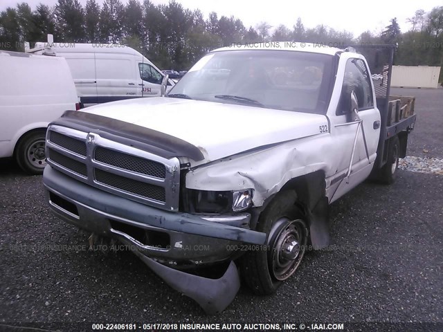 3B6KC26ZXWM268856 - 1998 DODGE RAM 2500 WHITE photo 2