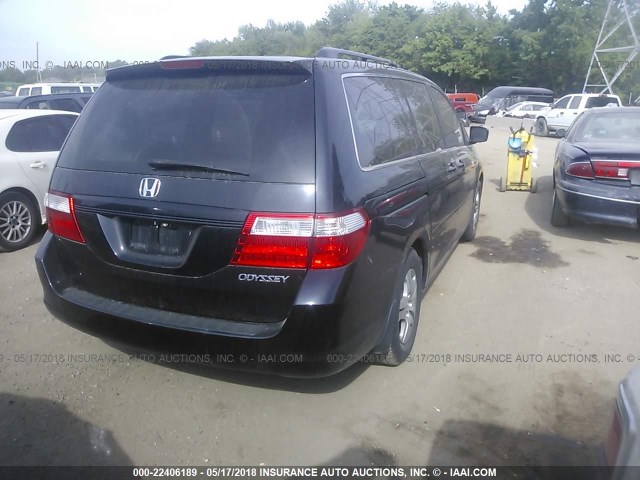 5FNRL38785B123085 - 2005 HONDA ODYSSEY EXL BLACK photo 4