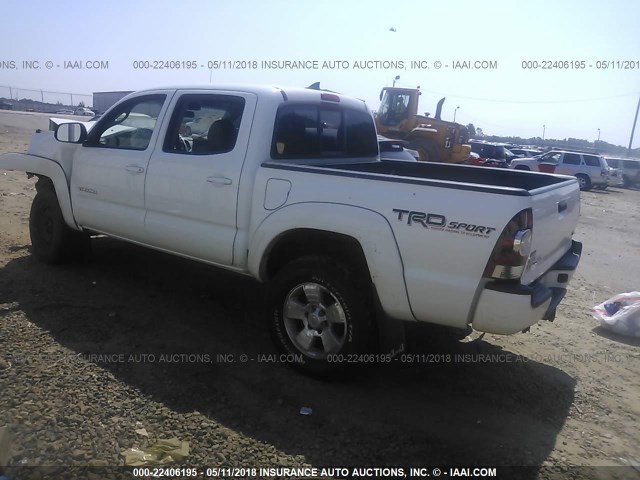 5TFLU4EN0EX089774 - 2014 TOYOTA TACOMA DOUBLE CAB WHITE photo 3