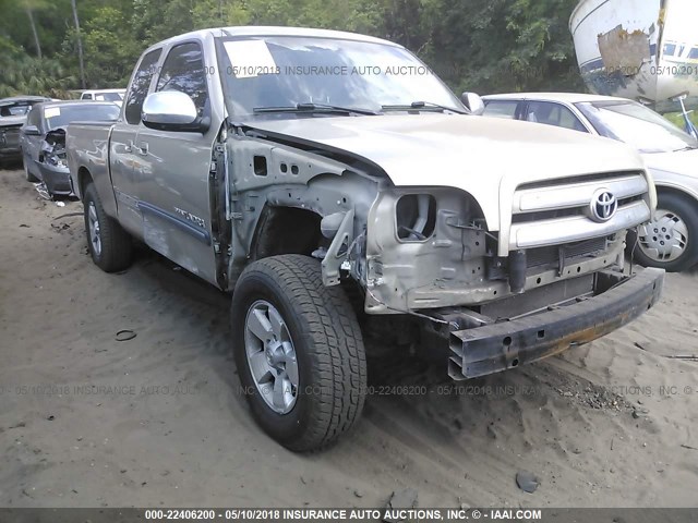 5TBRN341X4S438372 - 2004 TOYOTA TUNDRA ACCESS CAB SR5 GOLD photo 1