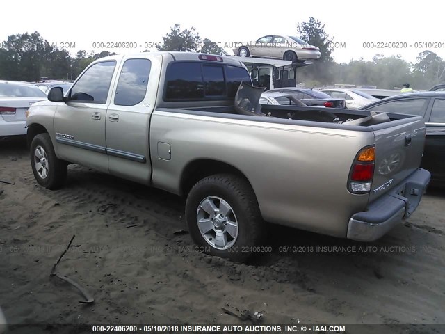 5TBRN341X4S438372 - 2004 TOYOTA TUNDRA ACCESS CAB SR5 GOLD photo 3