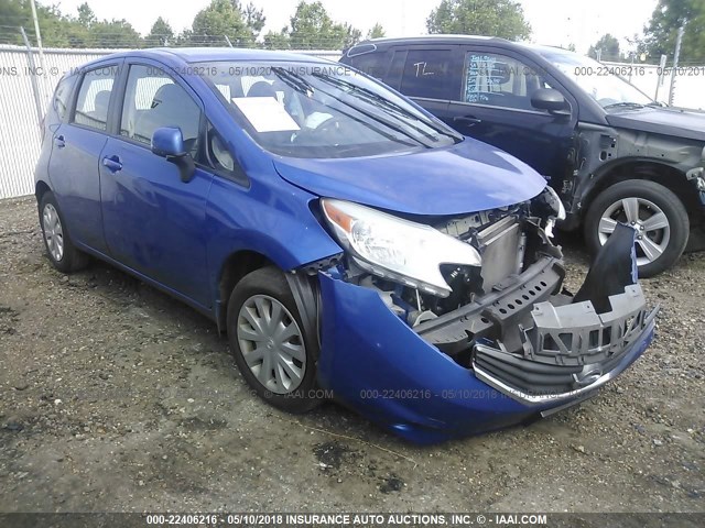 3N1CE2CP7EL362665 - 2014 NISSAN VERSA NOTE S/S PLUS/SV/SL BLUE photo 1