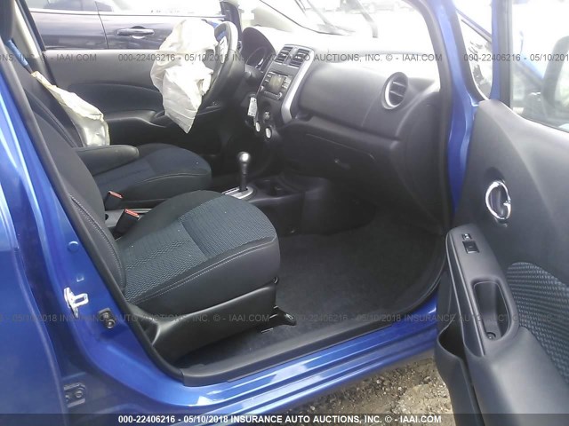 3N1CE2CP7EL362665 - 2014 NISSAN VERSA NOTE S/S PLUS/SV/SL BLUE photo 5