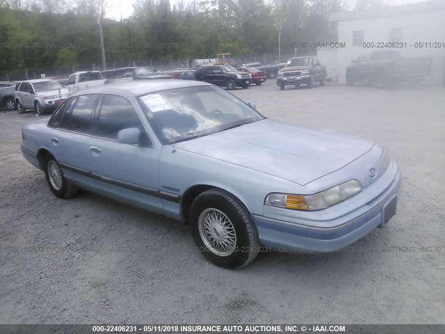 2FALP74W9NX250030 - 1992 FORD CROWN VICTORIA LX BLUE photo 1