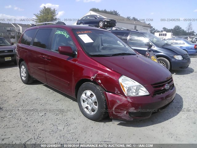 KNDMB233296278289 - 2009 KIA SEDONA EX/LX RED photo 1