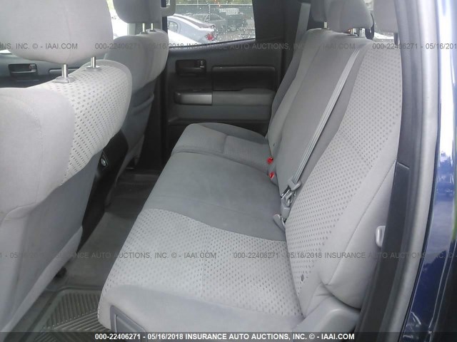 5TFUY5F17AX143639 - 2010 TOYOTA TUNDRA DOUBLE CAB SR5 BLUE photo 8