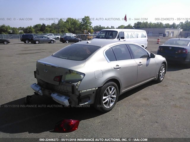 JNKCV61F99M052977 - 2009 INFINITI G37 TAN photo 4