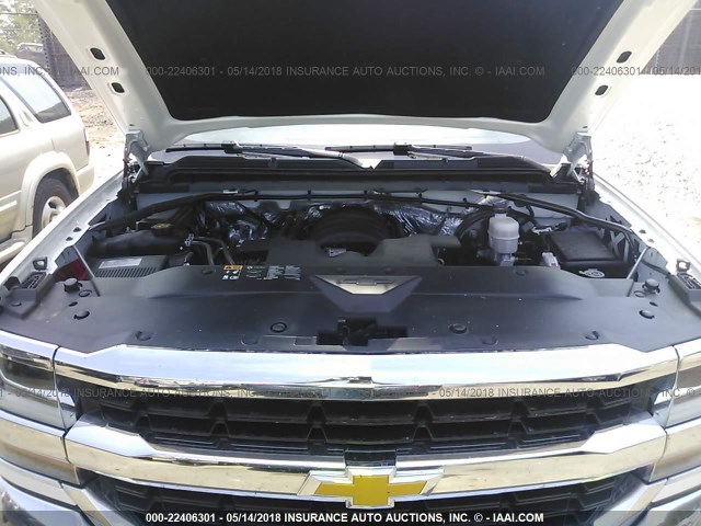 3GCPCREC7GG364256 - 2016 CHEVROLET SILVERADO C1500 LT WHITE photo 10