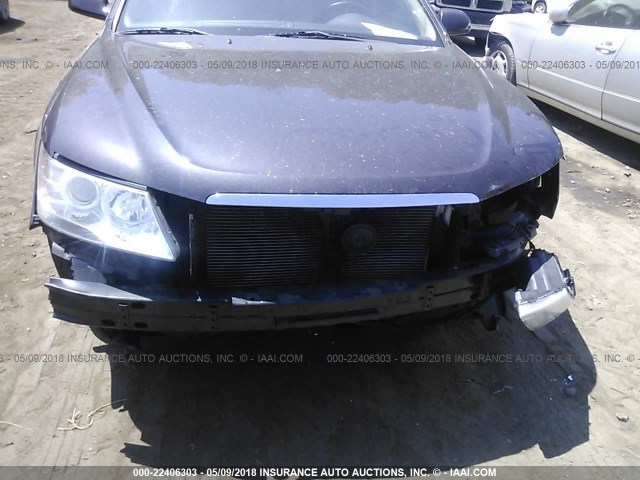 5NPEU46F39H464588 - 2009 HYUNDAI SONATA SE/LIMITED GRAY photo 6