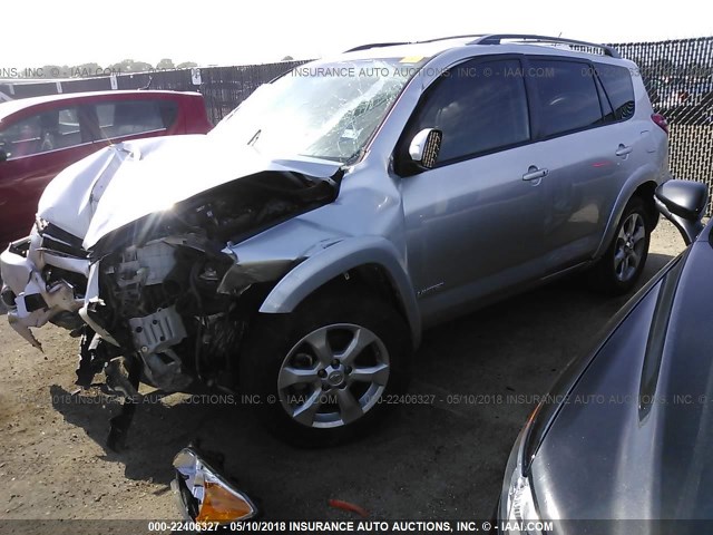 2T3ZK31V49W002176 - 2009 TOYOTA RAV4 LIMITED SILVER photo 2