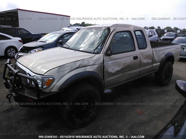 5TEWN72N04Z312886 - 2004 TOYOTA TACOMA XTRACAB TAN photo 2