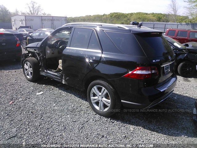 4JGDA5HB5DA235619 - 2013 MERCEDES-BENZ ML 350 4MATIC BLACK photo 3